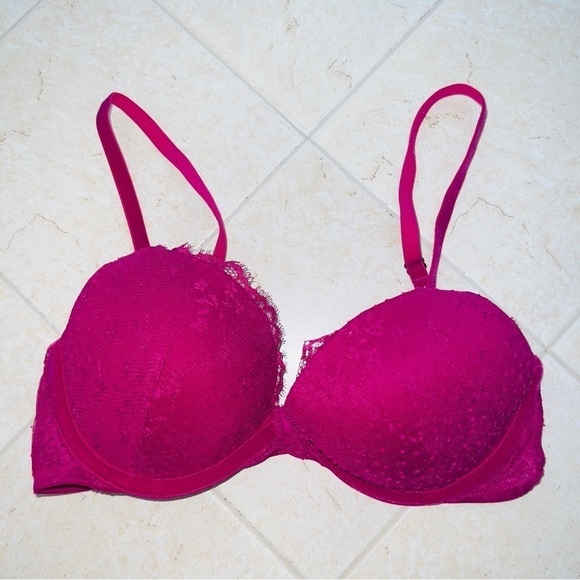 Victoria's Secret VS Magenta Pink Dream Angels Underwire Push-up Bra size 34C - Picture 1 of 4